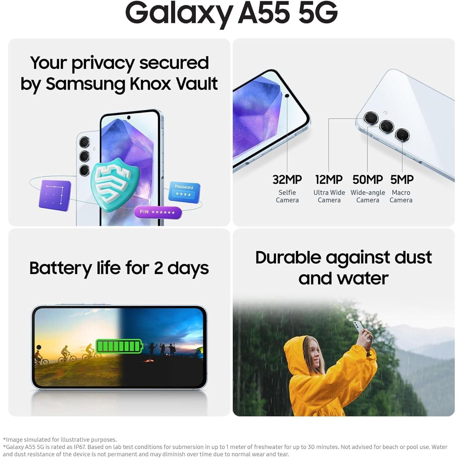 Buy Samsung,Samsung Galaxy A55 5G - 256GB 8GB RAM - Dual-SIM - Awesome Lemon, Unlocked - Gadcet UK | UK | London | Scotland | Wales| Near Me | Cheap | Pay In 3 | Unlocked Mobile Phones